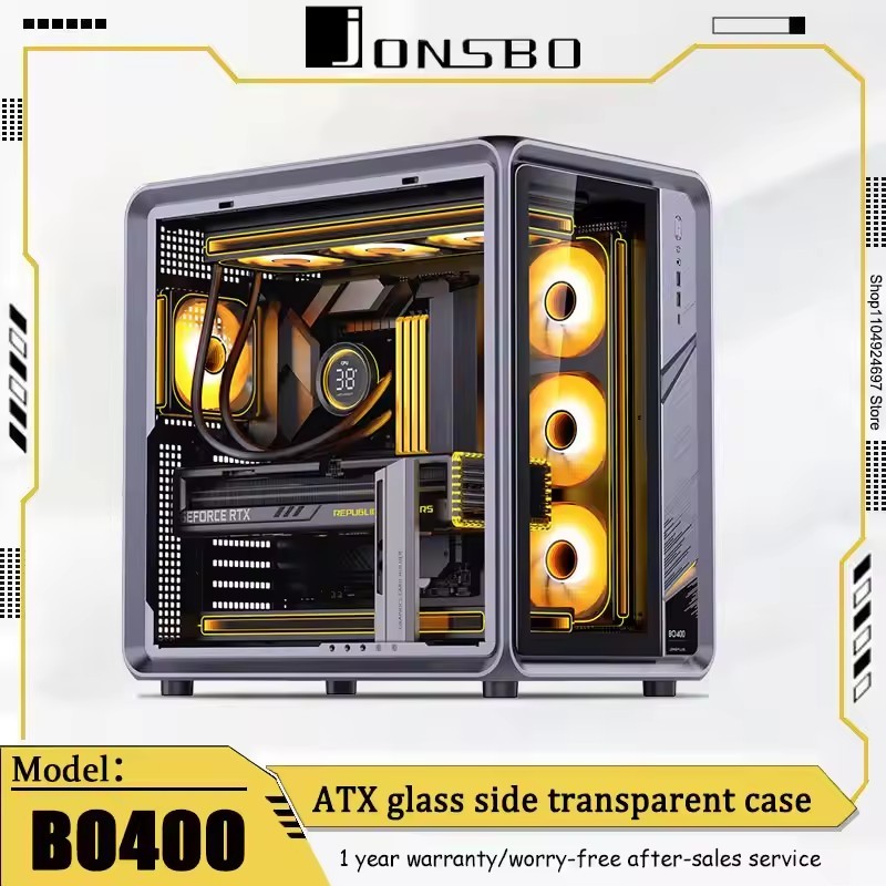 JONSBO BO400 ATX Aluminium Sea View Room Case โฮสต์โปร่งใสสามด้านรองรับ 360 Water Cooling E-sports G