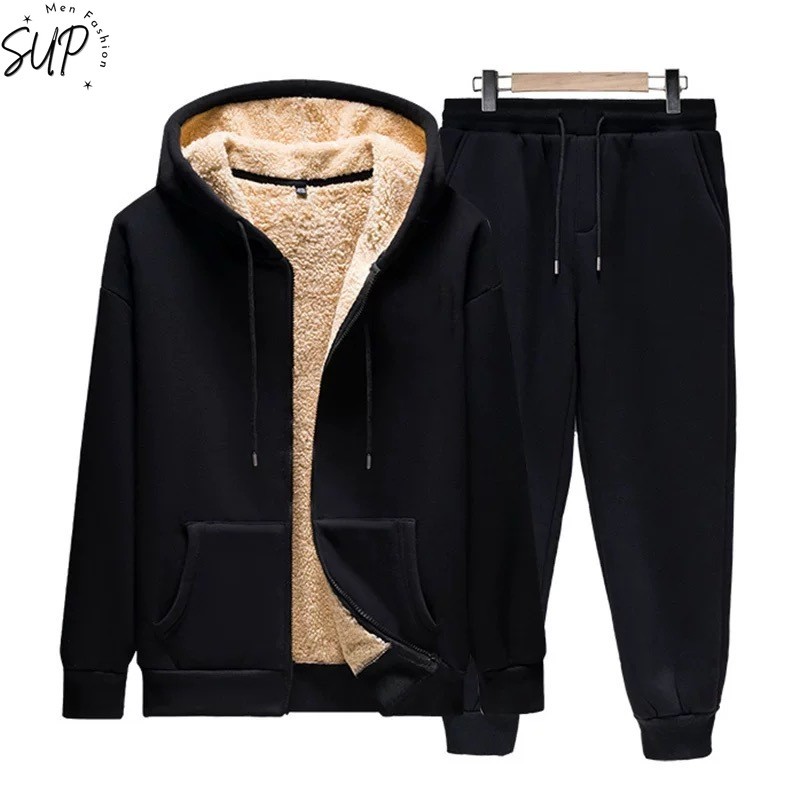 ชุดกันหนาว Unisex สีดำ M-5XL กันลมทนต่อความเย็น สำหรับฤดูหนาว ในสไตล์ Comfort Streetwear