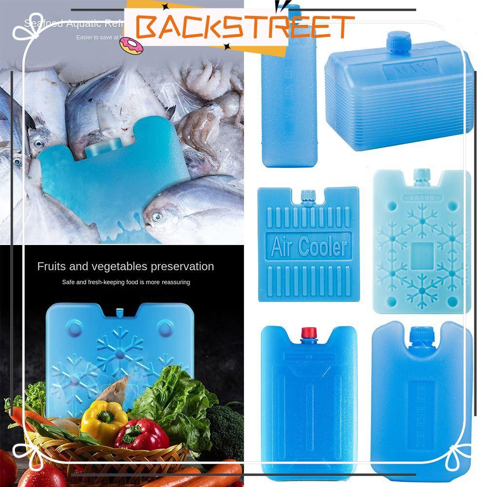 BACKSTAGE 1/2/3PCS Ice Box, PE Reusable Ice Crystal Box, Keep Fresh Refrigeration Air Conditioning F