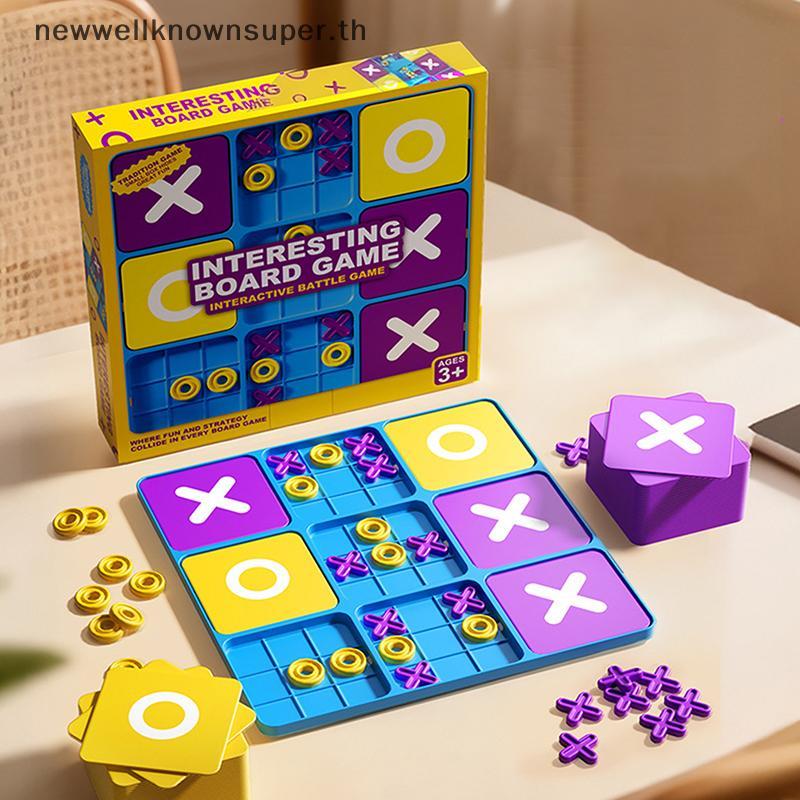 ใหม่ เกมกระดาน Ultimate Tic Tac Toe 9 เกมใน 1! กระดานขนาดใหญ่และขนาดเล็กสําหรับหมากรุก XO สองชั้นของ