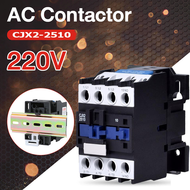 💦💦AC Magnetic Contactor  220V CJX2-2510โอเวอร์โหลดรีเลย์ 25A ใช้ร่วม CJX2