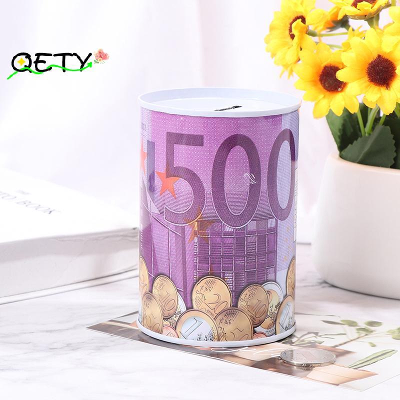 [qetyellow] Tinkle Piggy Bank Euro Dollar Picture Box Household Saving Money Box TH