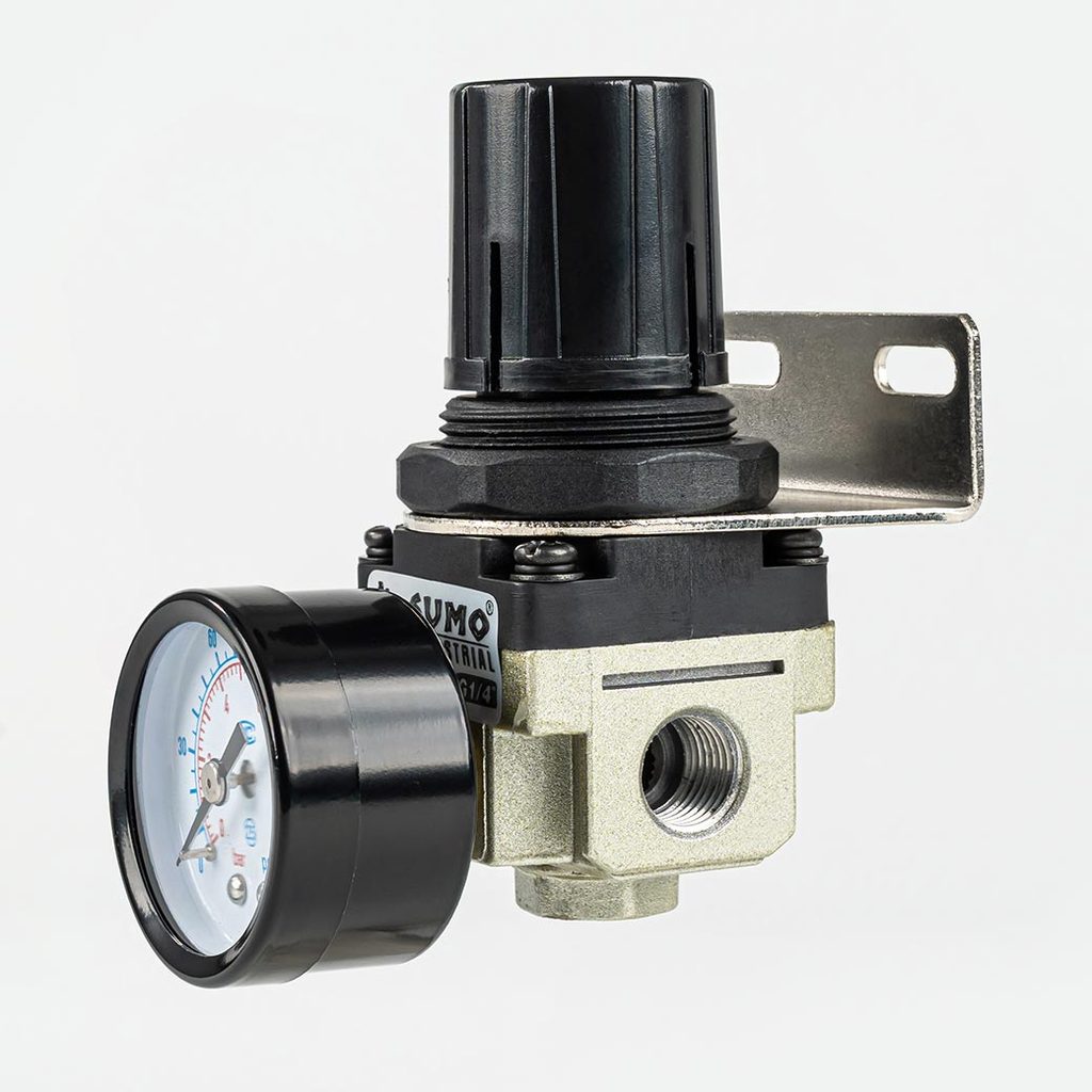 ชุดปรับแรงดันลม G1/4 รุ่น AR2000-02 SUMO สำหรับปรับตั้งแรงดัน พร้อมหน้าปัด - รูปที่ 2