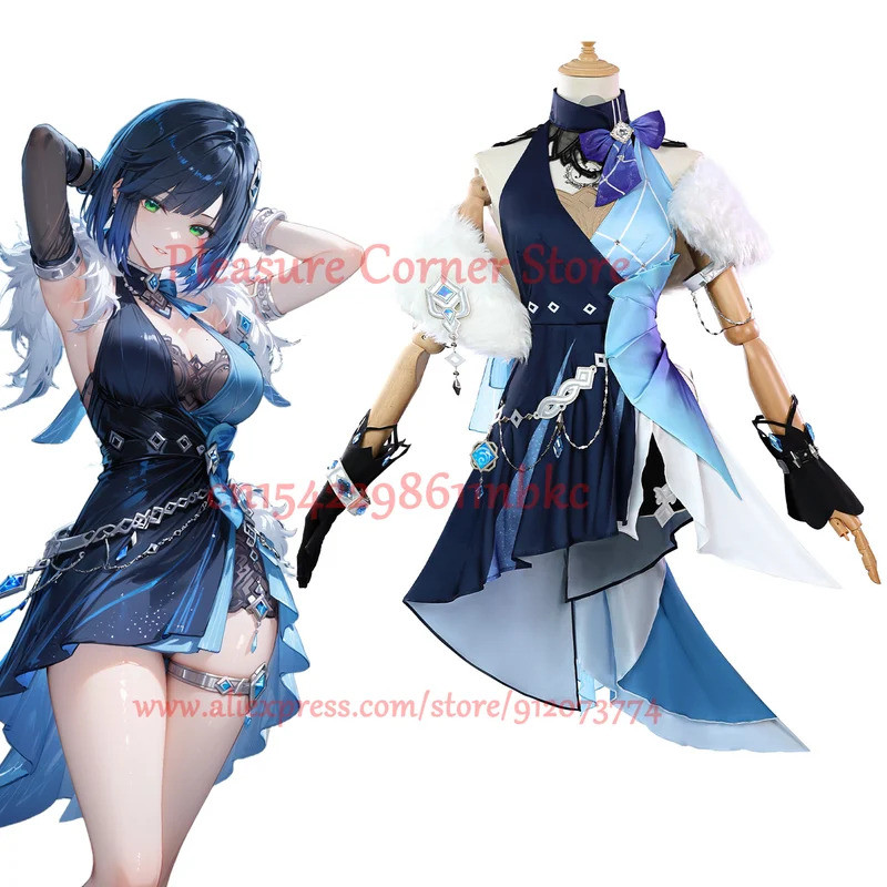 ZH [พร้อมส่ง] ชุดคอสเพลย์ Yelan จากเกม Genshin Impact ชุดใหม่ Yelan จากเกม Genshin Impact ชุดคอสเพลย