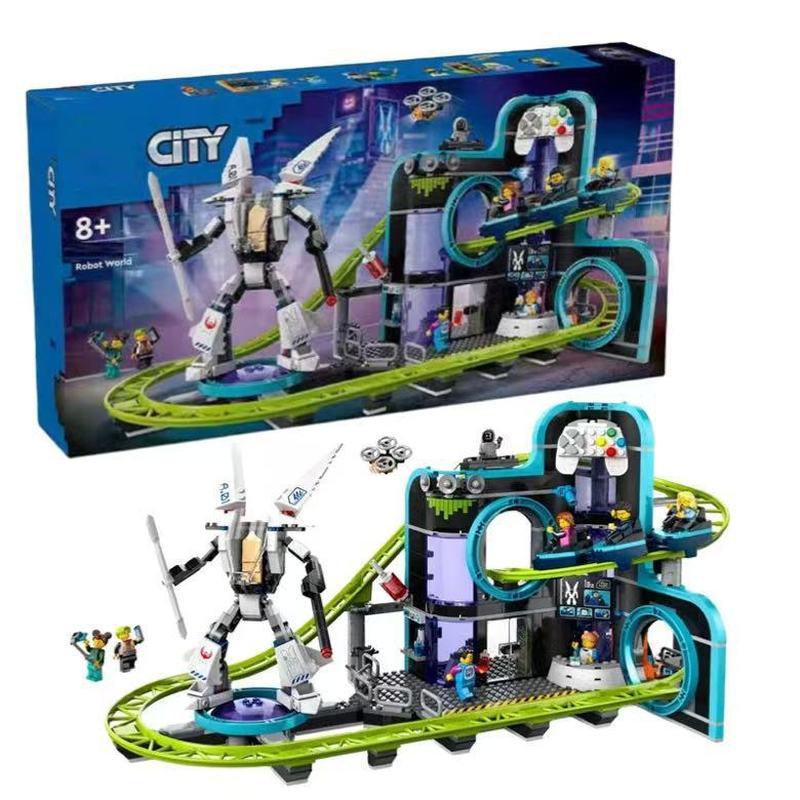 เข้ากันได้กับ Lego 60421 Robot Coaster Amusement Park City Series ของเล่นบล็อกตัวต่อ
