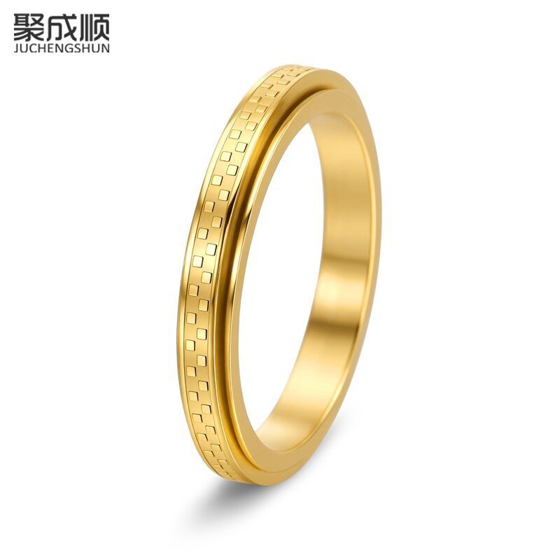 แหวนสี่เหลี่ยมเล็ก_unisex_18K_Gold_3_มม._ไม่ซีดจาง_jz1222jz