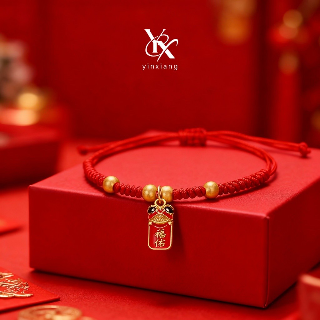 สร้อยข้อมือสีแดง YX Lucky เพื่อความสวยงามและนำโชคลักษณะน่ารักสไตล์ Y2K เครื่องประดับสำหรับผู้หญิง และเป็นของขวัญสำหรับคนพิเศษ