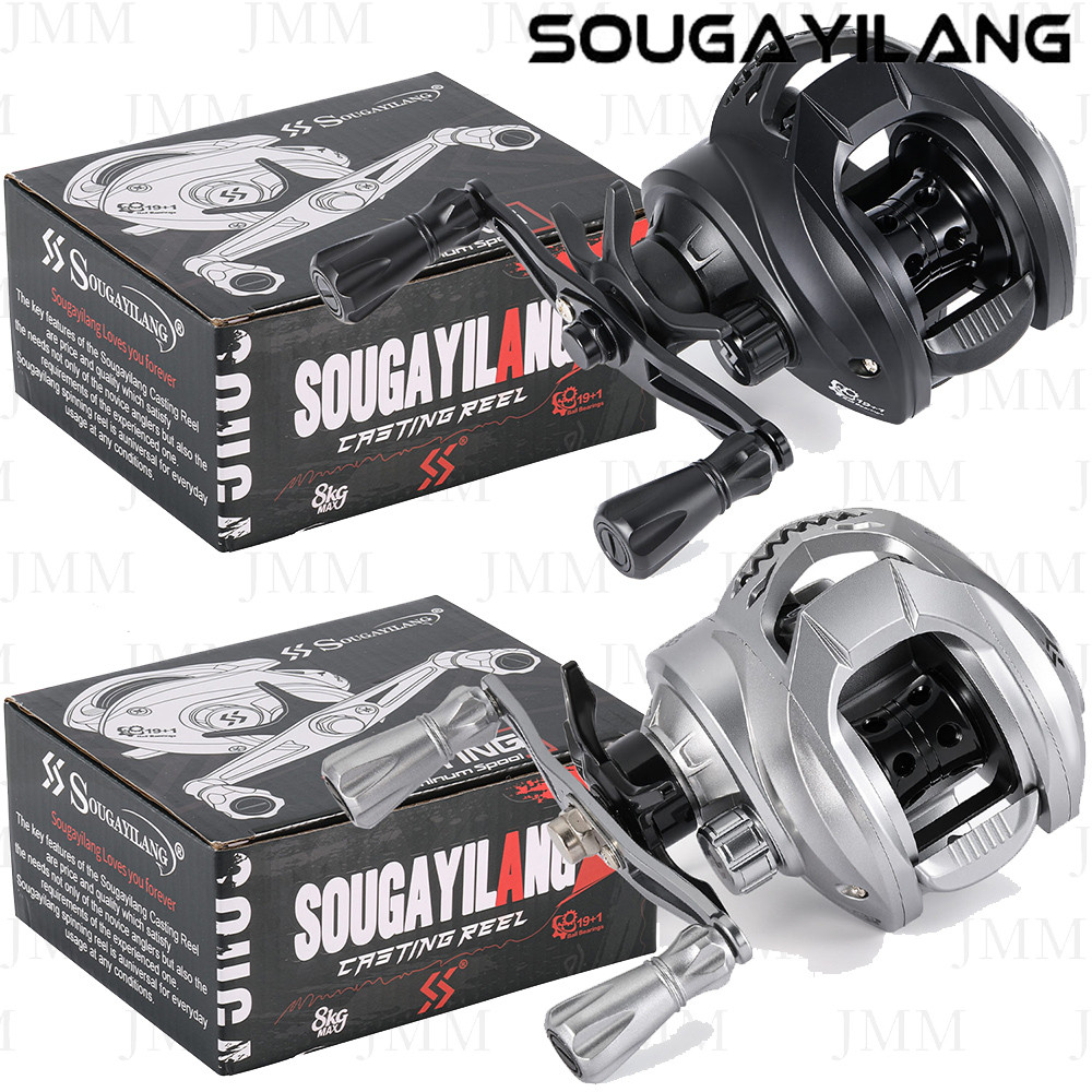 Sougayilang Baitcasting ตกปลา Reel 19 + 1BB โลหะตกปลา Reel 6.3:1 อัตราทดเกียร์ลากสูงสุด 10 กก.ตกปลาเหมาะสําหรับน้ําเค็ม/Freshwater