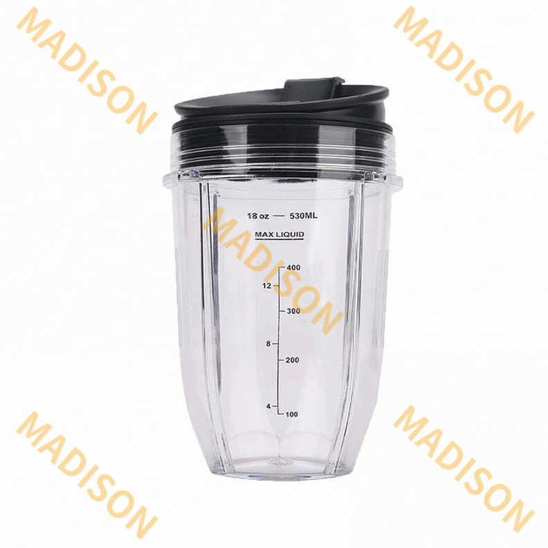 1 ชิ้น 18 ออนซ์เปลี่ยนถ้วยเครื่องปั่นนินจาพร้อมฝาปิดสําหรับ Ninja Auto IQ BL480 BL642 BL450 BL682 BL