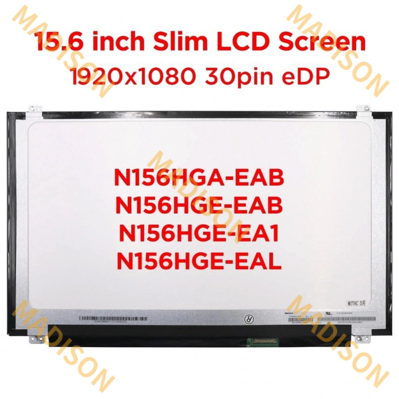 N156HGA-EAB EA2 EB1 FHD 30pin 15.6 นิ้ว N156HGE-EAB N156HGE-EBB LCD แล็ปท็อปหน้าจอแผง N156HGE-EAL