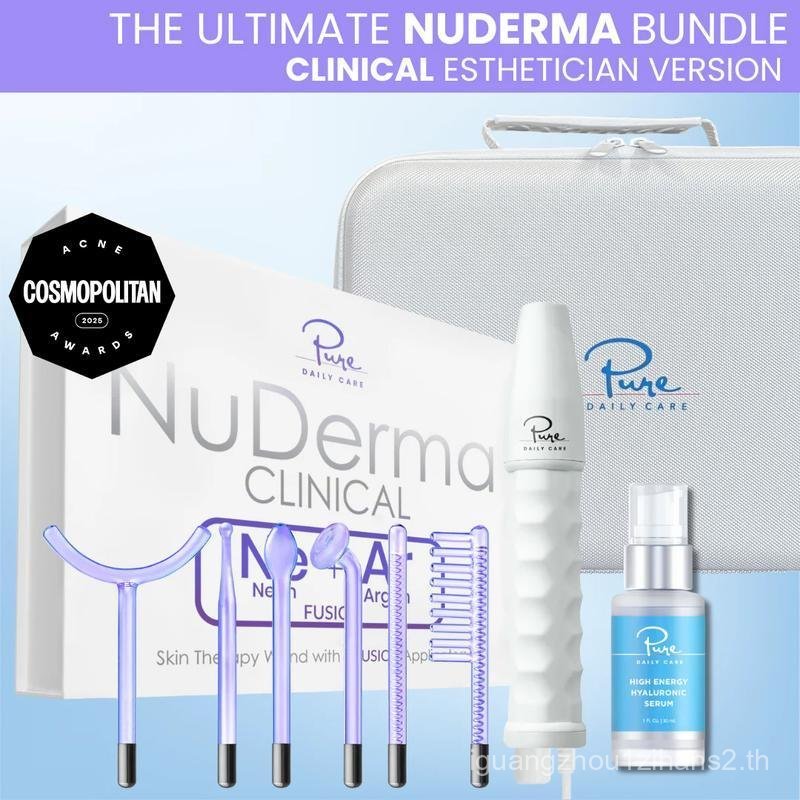 NuDerma Clinical Complete High Frequency Bundle – Anti-Acne + Anti-Aging + Hair Wand System, Clinica