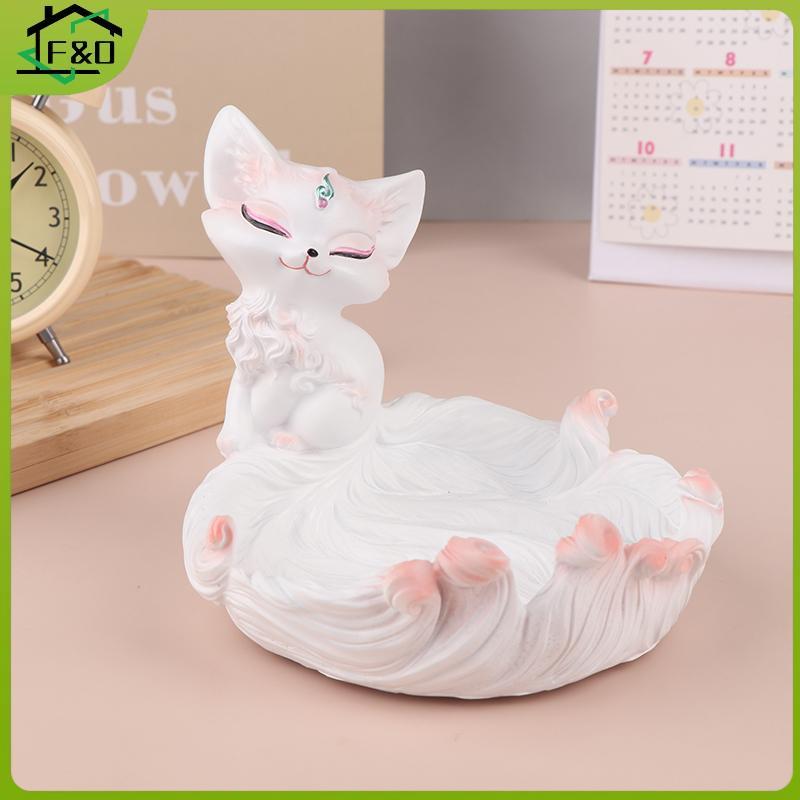 F&O Nine-Tailed Fox Storager เดสก์ท็อปเครื่องประดับชั้นเก็บกุญแจ Key Holder An Entryway ตกแต่งของขวัญตกแต่งบ้าน. - รูปที่ 3