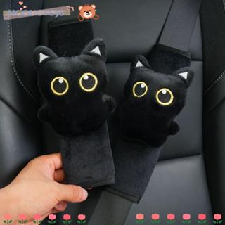 HGOUGVT ฝาครอบป้องกันเข็มขัดนิรภัย, Black Cat Pressure-Relie…