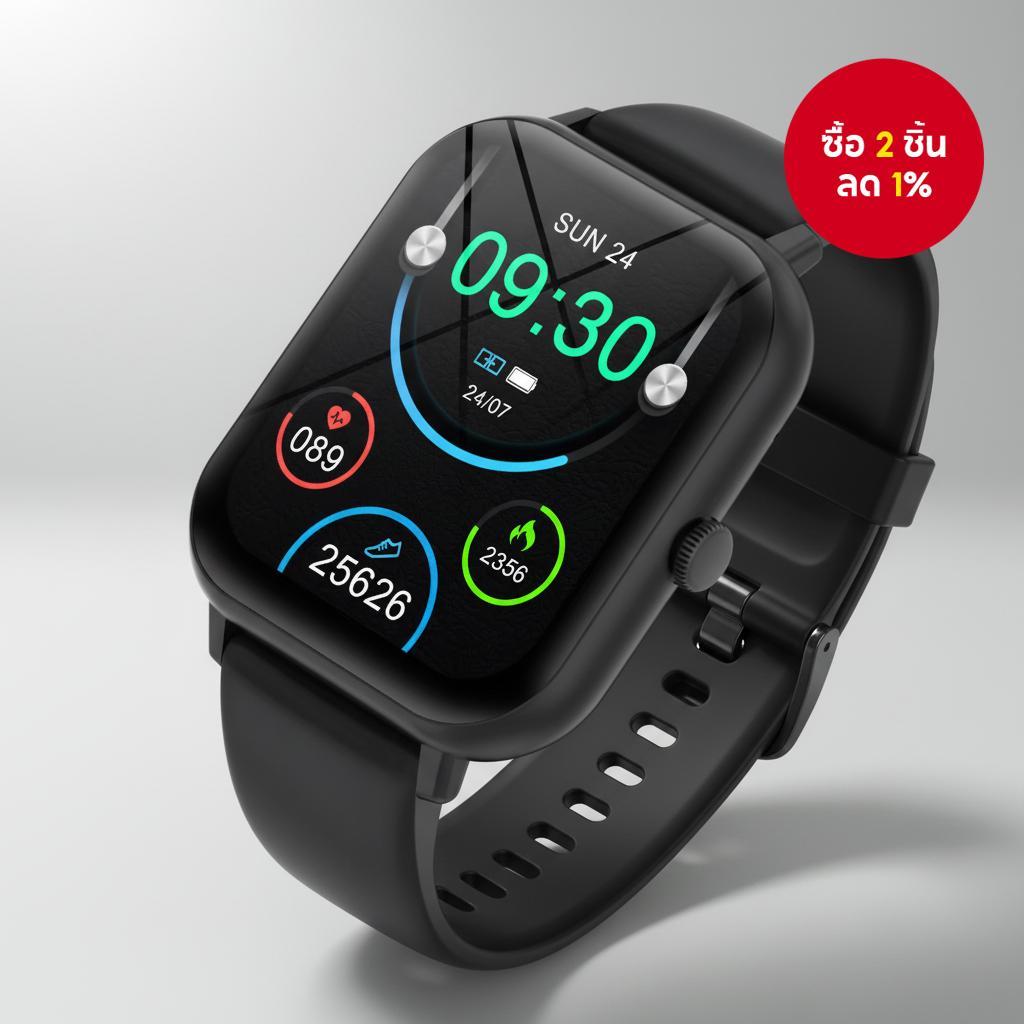 LAXASFIT สมาร์ทวอชบลูทูธใหม่ พร้อมฟังก์ชันการโทร ติดตามการออกกําลังกาย วัดอัตราการเต้นของหัวใจ เหมาะ