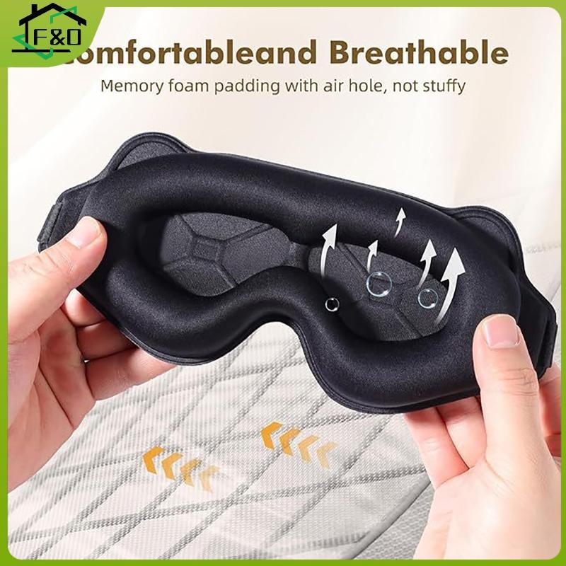 F&O 3D Sleeping Mask Block Out Light Sleep Mask สําหรับตา Soft Sleeping Aid Eye Mask สําหรับ Travel 