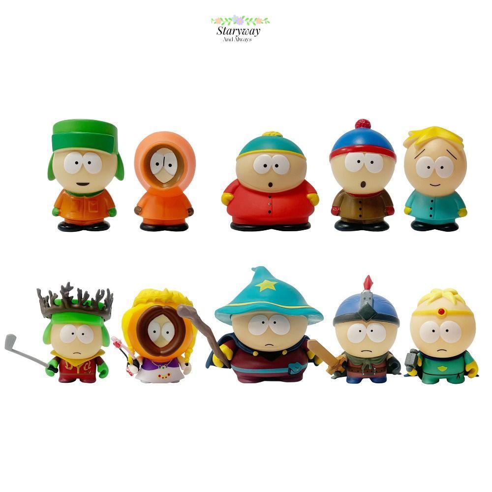 STARYSWAY South Park ตุ๊กตา, PVC 6 ซม. Southern Park Action Figure ของเล่น, Creative Stan Eric ไม้คว