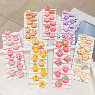 แพ็คละ 10 ชิ้น ชุดยางรัดผมลายการ์ตูนน่ารัก ยืดหยุ่นสูง วัสดุนุ่ม ไม่ทำลายเส้นผม น่ารักและมีสไตล์