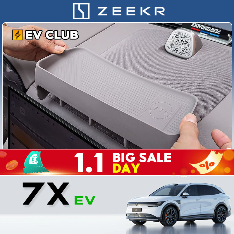 2025 geely zeekr 7x SUV ev รถพิเศษเฉพาะหน้าจอกล่องเก็บของด้านหลังวัสดุซิลิโคนกาวฟรี Central Control 