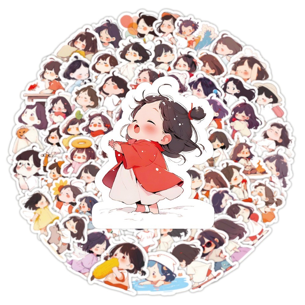 ชุดสติ๊กเกอร์สไตล์สาวขี้เกียจ 103 ชิ้น - สติ๊กเกอร์ความงามน่ารักสําหรับวารสาร, ขวดน้ําและแล็ปท็อปตกแต่ง - รูปที่ 3