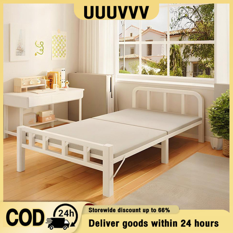 W-ART Ready Stock⚡Katil Lipat Metal Folding Bed Single/Super Single Bed Frame Foldable Bed Frame Kat