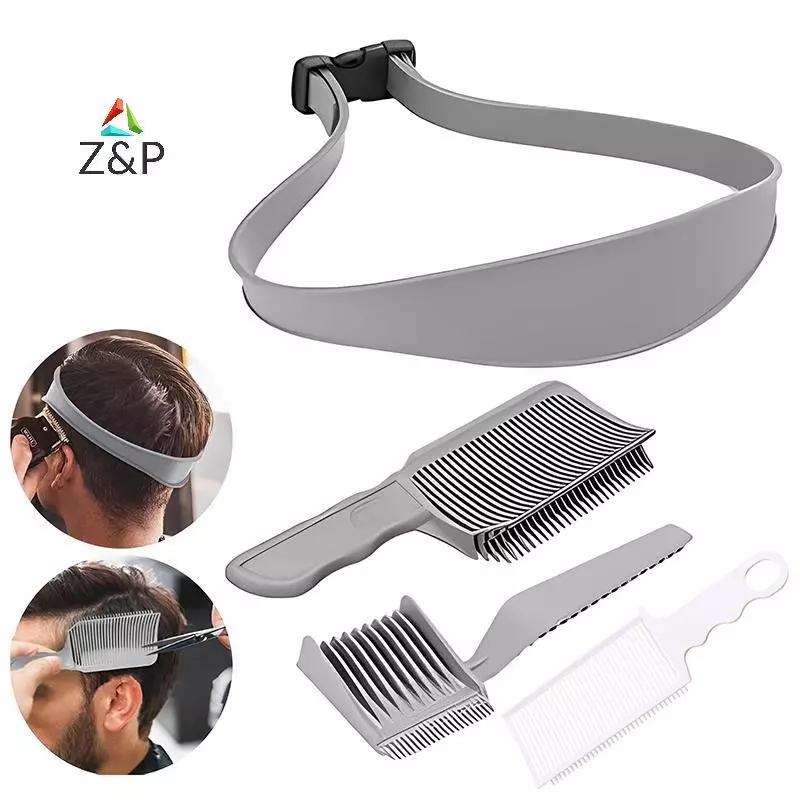 Z&P DIY บ้านตัดผมตัดผมตัดโค้ง Fade หวีชุดเครื่องมือสําหรับทรงผมไล่ระดับสีโกนแม่แบบ COD