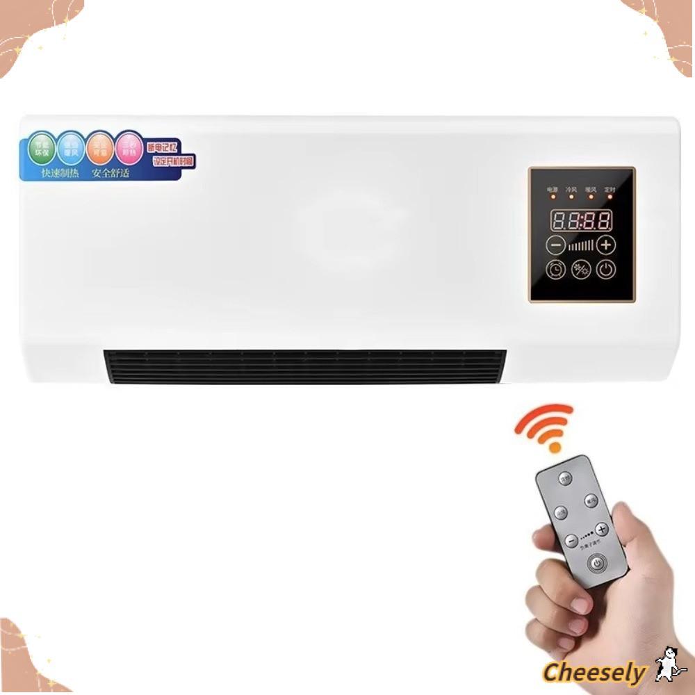 CHEESELY เครื่องเป่าลมติดผนัง, เสียงรบกวนต่ําประหยัดพลังงาน Cool Warm Blower, แบบพกพา Dual Purpose รีโมทคอนโทรล Silent Operation พัดลมระบายความร้อนความร้อน Parlor ใช้