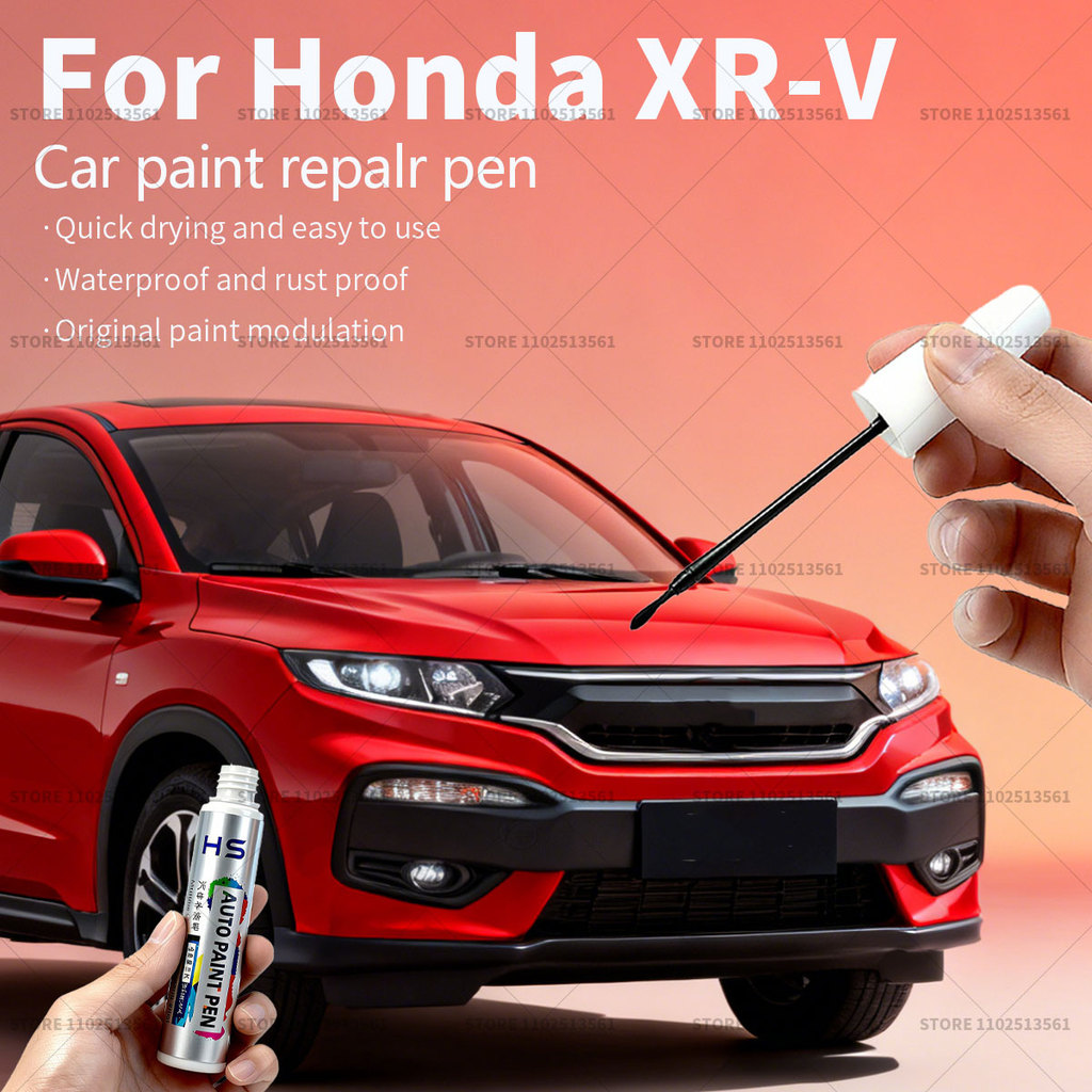 สําหรับ Honda XR-V รถซ่อมสีปากกา Touch Up Scratch Remover DIY อุปกรณ์เสริมอัตโนมัติสีดํา NH731P สีแด