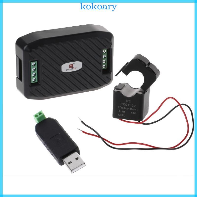 KOK High-accuracy PZEM-016 Meter Voltage Current Power Factor การทดสอบพลังงานความถี่