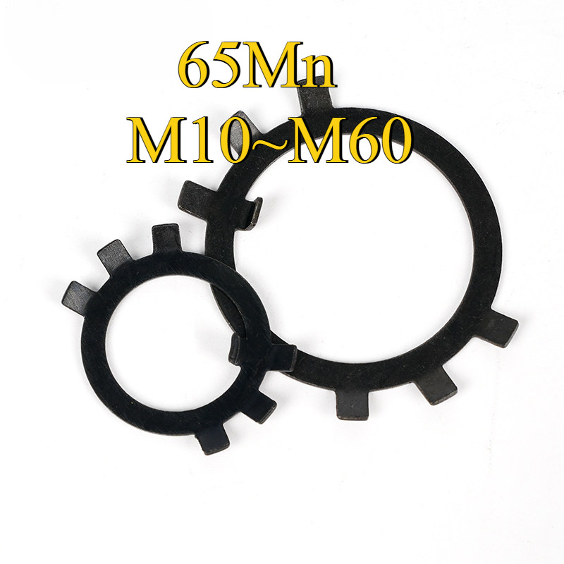 ปะเก็นตรวจสอบสีดําหยุดปะเก็นเหล็กสีดําหกกรงเล็บกษัตริย์ล็อคแผ่น M10-M60 PW-MB