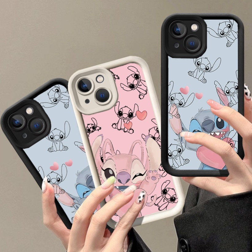 ใช้งานร่วมกับ Honor 400 Pro 200Smart 200 400 Lite X6C X9D X7D X7B 90 Lite Magic 5 4 Pro 7 Lite เคสโทรศัพท์น่ารัก Stitch Angel Love Heart ซิลิโคนนุ่ม