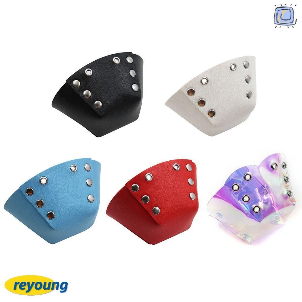 REYOUNG Roller Skate Toe Caps, 105*50mm PU Leather Roller Skating Cap, 5 สี Skate Toe Guards Roller 