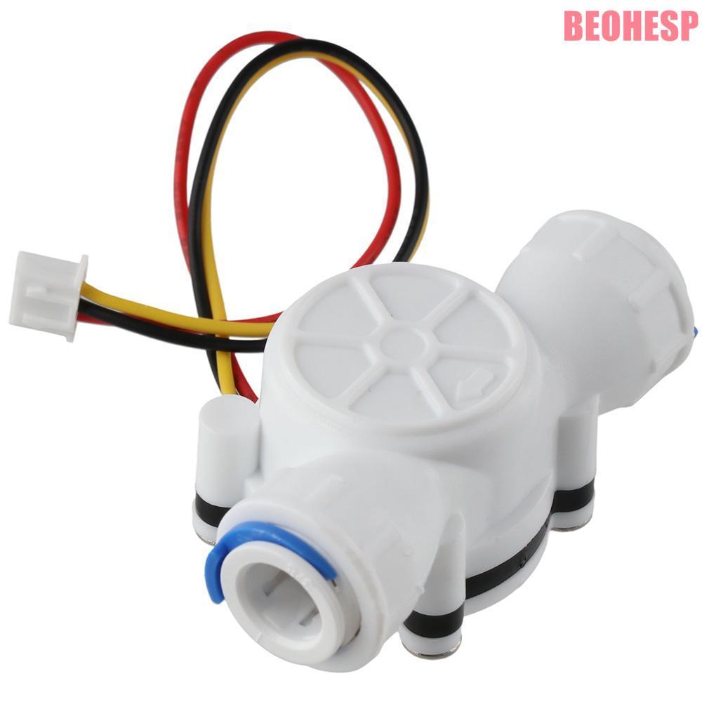 BEOHESP เครื่องวัดการไหลของน้ํา, สีขาว 0.3-10L/min Flowmeter, ความแม่นยําสูง 3/8" พลาสติก Quick Conn