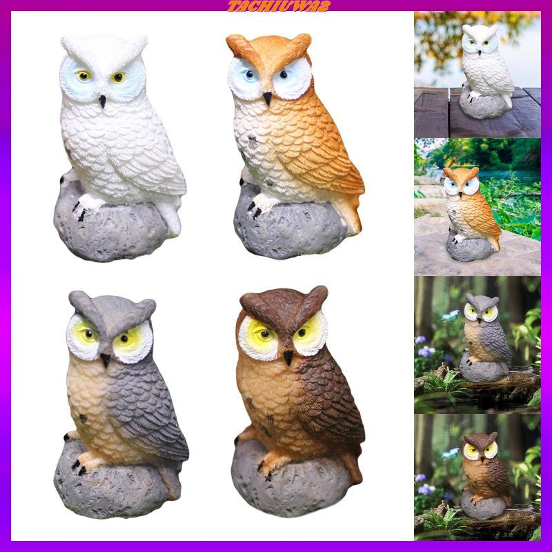 [Tachiuwa2] Owls Fairy Garden เครื่องประดับขนาดเล็ก, มินิสัตว์ตุ๊กตาเรซิ่นสําหรับ