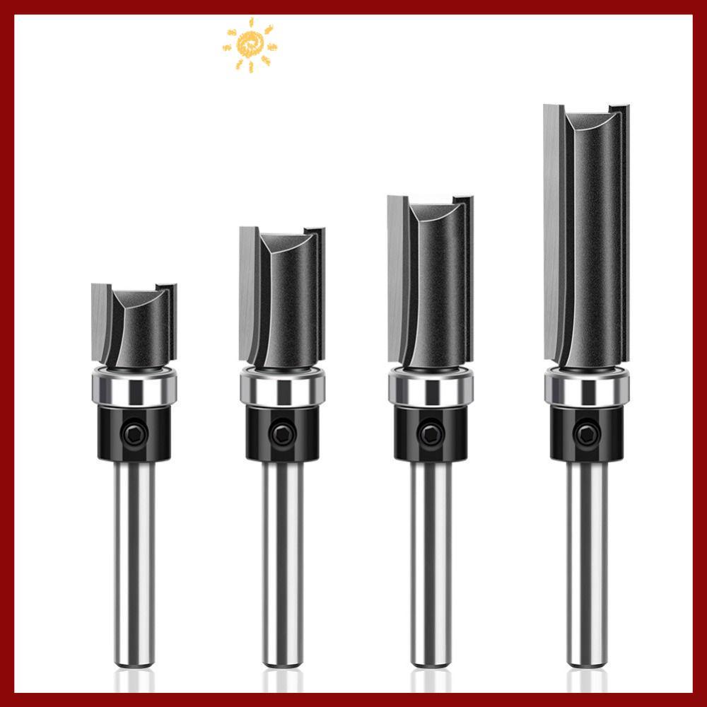 PTKFPT09 เครื่องตัดสาย, 6 มม. 1/4" Shank Bearing Router Bit, เครื่องตัดมิลลิ่งตรง