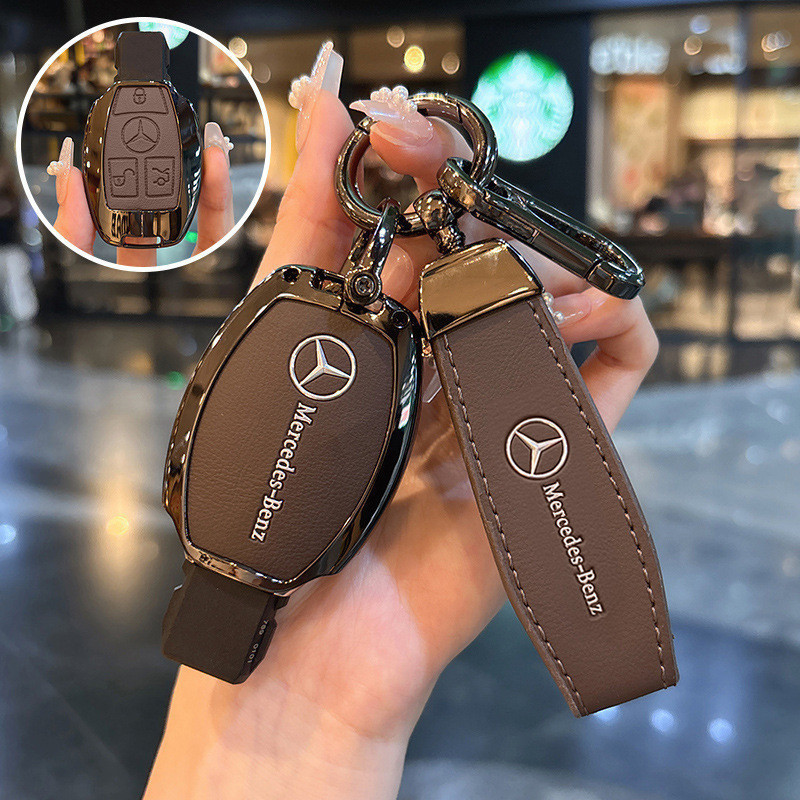 กุญแจรถฝาครอบพวงกุญแจสําหรับ Mercedes W212 W204 สําหรับ Benz ABCE GL S GLA GL GL GL GL GLK CLS Class AMG W205 W463 W176