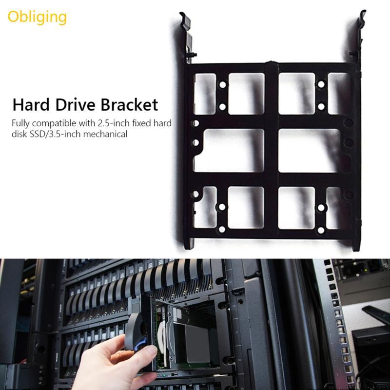 Obliging HDD SSD Cage Rack 2 5 นิ้ว 3 5 นิ้ว HDD กล่อง SSD Bracket Holder Pull Out Guide