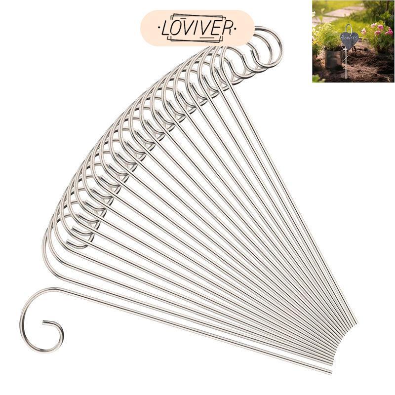 Weatherproof Plant Label Hooks โลหะ Garden Sign รองรับ 30 ซม. Stake แขวนสําหรับดอกไม้ Planters Markers