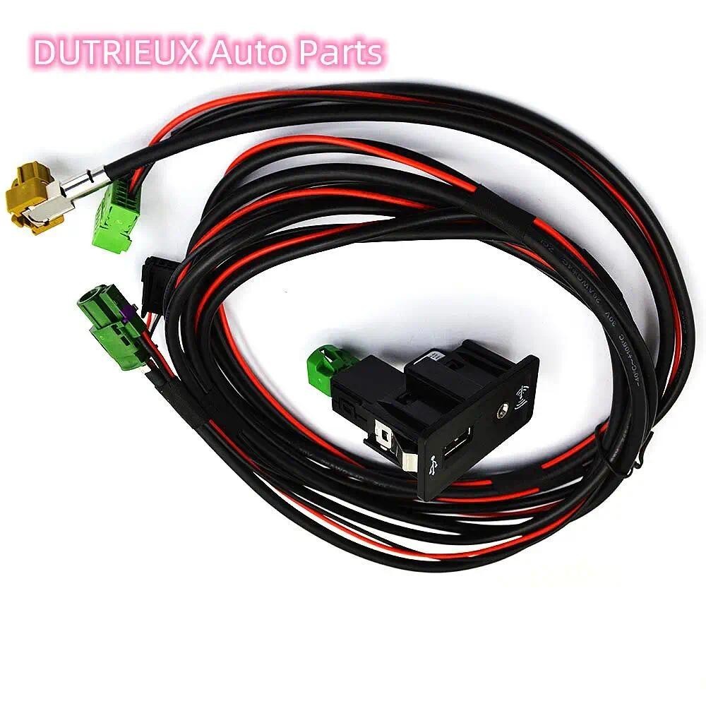 CarPlay Media USB AUX สวิทช์ MIB2 MDI USB AMI อะแดปเตอร์ปลั๊กซ็อกเก็ตสําหรับกอล์ฟ 7 MK7 VII 5Q003572