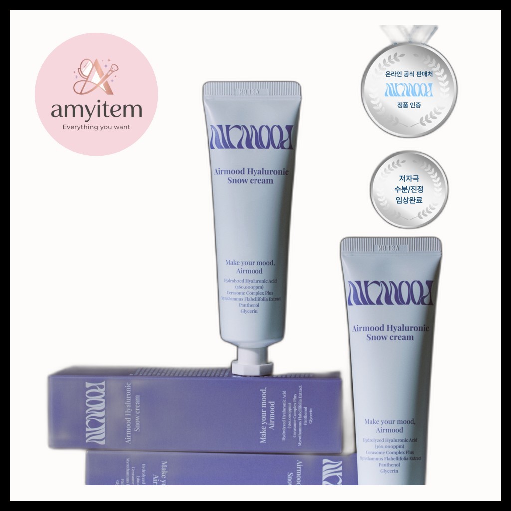 [amod] Hyaluronic Snow Cream, 50ml, 1pc / Korean Snow Cream / Moisture Lock / ของแท้ 100% โดย amiite