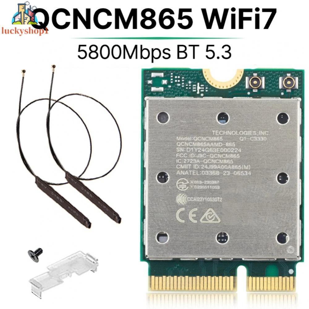 QCNCM865 WiFi 7 BE6500 M.2 อะแดปเตอร์ 320MHz แบนด์วิดท์สําหรับ Intel สําหรับ AMD Windows 11