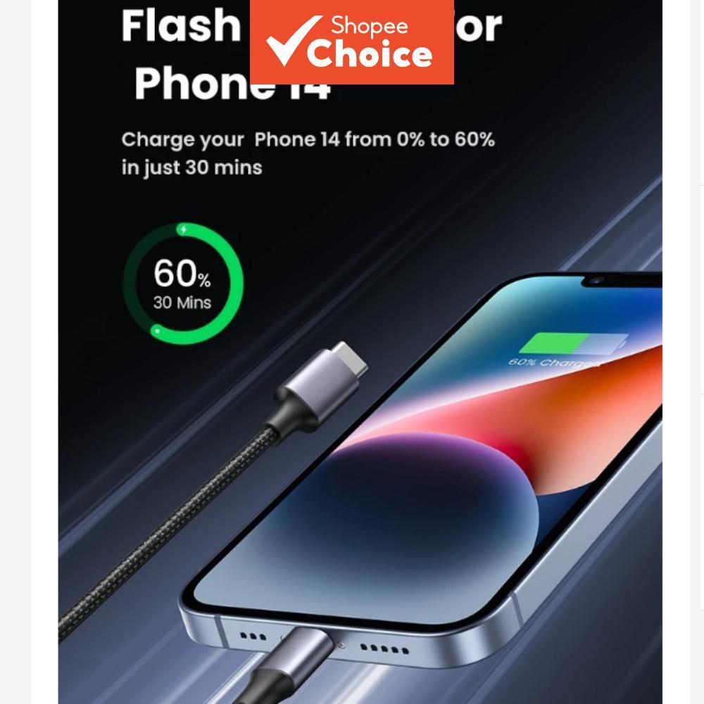 สายถัก USB C ถึงสําหรับ iOS สายชาร์จ 36W PD สายชาร์จเร็วสําหรับ iPhone 14 13 12 Pro Max