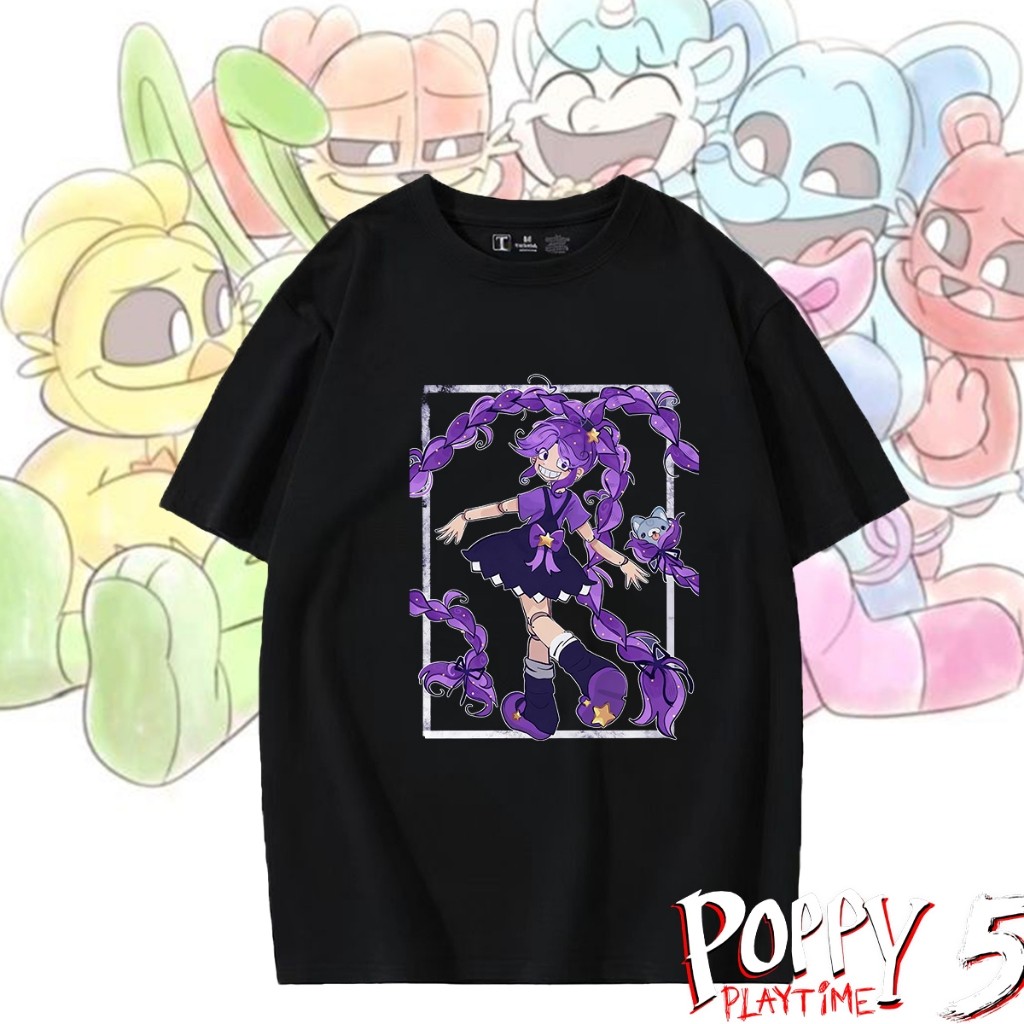 เสื้อยืดเด็ก POPPY PLAYTIME 4 YRNABY / CHILDRENS TSHIRT POPPY PLAYTIME ฤดูร้อนสบาย ๆ แขนสั้นเด็กเสื้อยืด