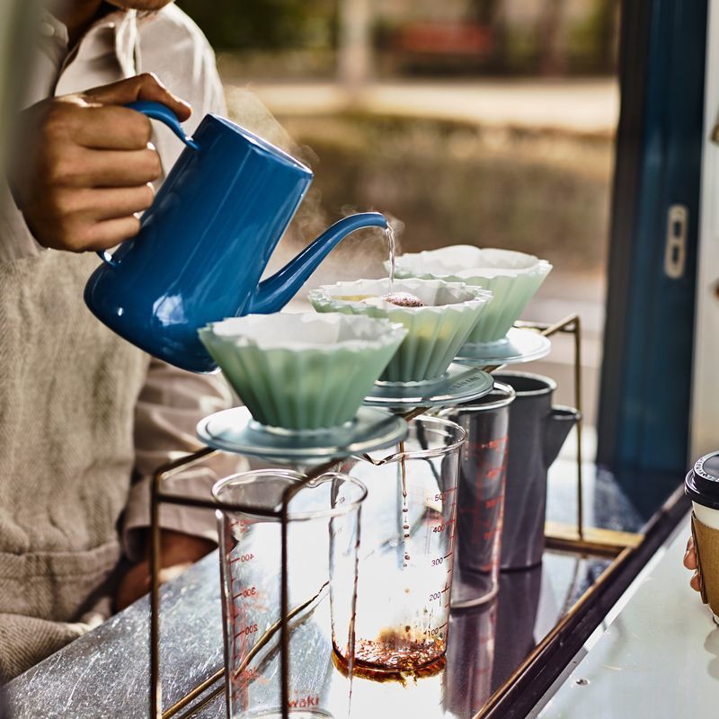 ORIGAMI AIR Resin ORIGAMI ถ้วยกรองชุดกาแฟชงมือขนาด S หยดกรองประเภท V60 ถ้วยกรองเค้กกาแฟ
