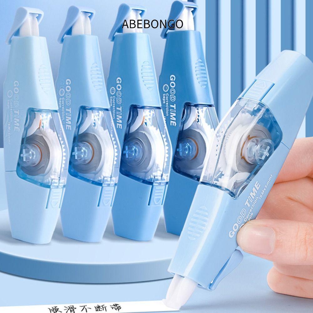 ABEBONGO 6 ชิ้น/เซ็ตเทปลบคําผิด,รูปร่างปากกาความจุขนาดใหญ่เทปเคลือบเงียบ,สีไล่ระดับสีเรียบง่ายเงียบแก้ไขเครื่องเขียนนักเรียน