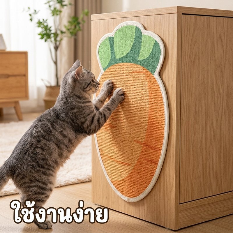 ลับเล็บแมว ฝนเล็บแมวผนัง ป้องกันรอยขีดข่วน มีกาวในตัว ติดผนังหรือพื้น ทนทาน ไม่ทำร้ายผนัง ปลอดภัย