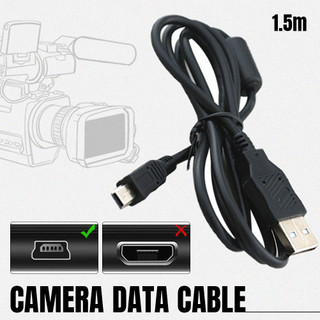 สาย USB 1.5 ม. สำหรับเชื่อมต่อกล้องดิจิตอล Mini 5-pin ชาร์จไฟและถ่ายโอนข้อมูล