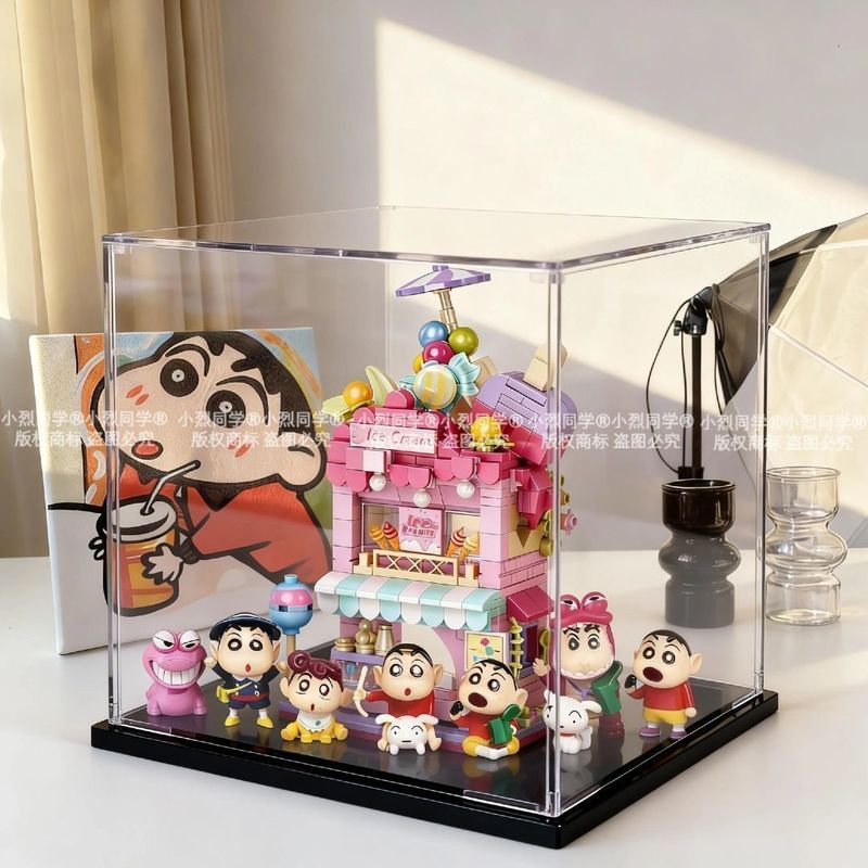 เข้ากันได้กับ Lego Crayon Shin-Chan Street View Building Blocks City Building Pacha Fruit Shop ร้านอ