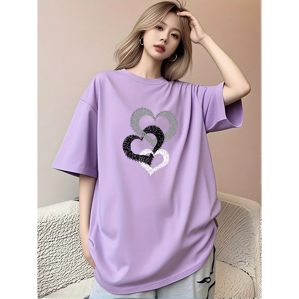 M-2XL 2Y707 T hirt ผู้หญิง T เสื้อเสื้อ T เสื้อผู้หญิง Plus ขนาดเสื้อผ้า High st