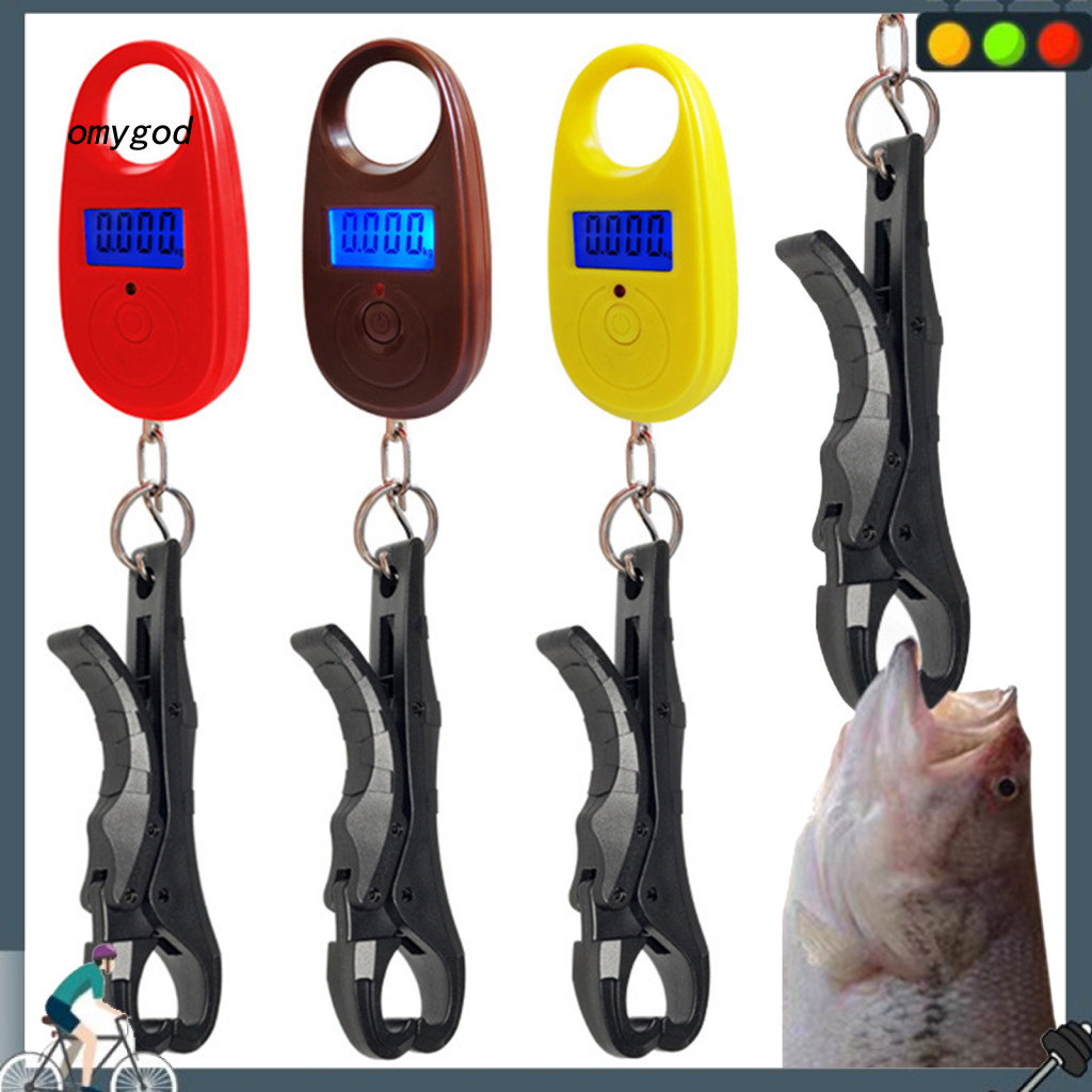 OMG Fish Gripper with Electronic Scale Fish Gripper Tong Mini Fish Gripper with 25kg Digital Scale –