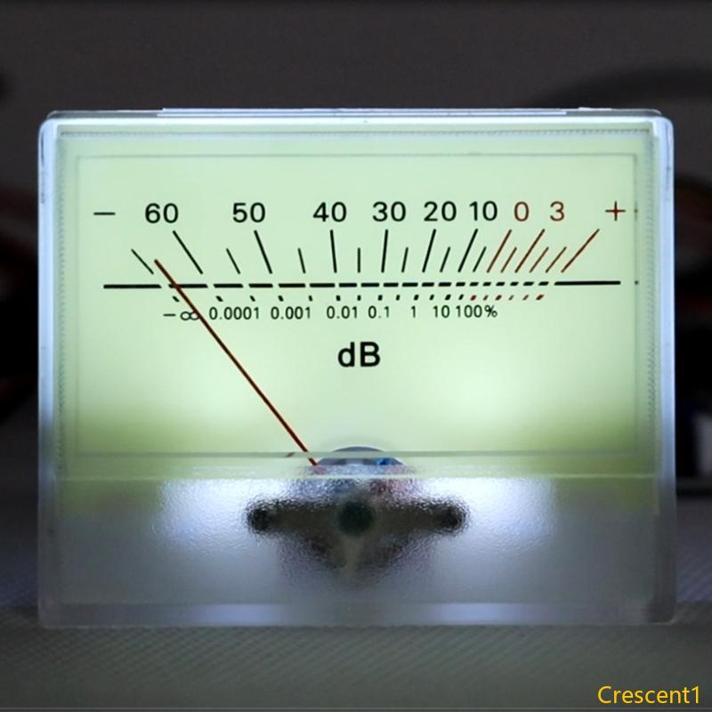 Crescent1 VU Meter พร้อม LED Backlight DB เครื่องวัดระดับเครื่องขยายเสียงสายไฟง่าย DB Meter